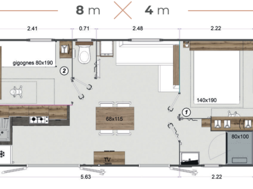 Mobil-Home gamme "Grand Confort" | EVASION Nouveauté 2025 | Location vacances Mobil-Homes au camping 4 étoiles Charente-Maritime