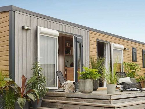 Stacaravan gamma "Uitstekend Comfort" | RAPIDHOME EVASION Nieuw 2025 | Verhuur stacaravans op de camping 4 étoiles Charente-Maritime